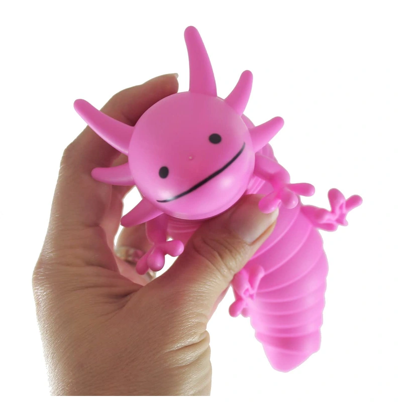 1 Pink Axolotl Fidget – Large Wiggle Articulated Jointed Moving Axolotyl Toy – Unique Gift, Lover, Decoration (1 Pink)