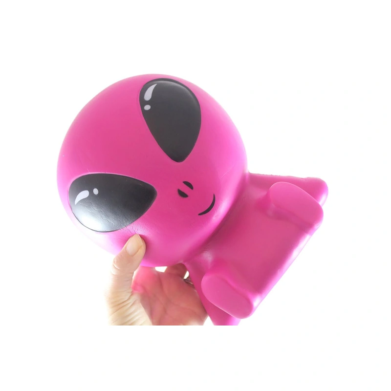 1 Pink Jumbo 9″ Alien Squishy Slow Rise Foam – Sensory, Stress, Fidget Toy Memory Foam Expands (1 Pink Alien)