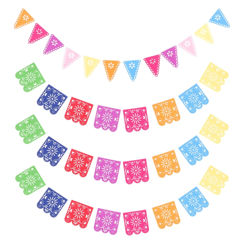 1 Set Mexican Party Banners Banner Cinco de Mayo Fiesta Party Decorations De Los Day of The Dead Decor Easter Mexica Birthday Party Supplies