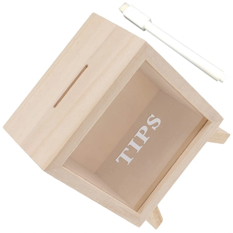 1 Set Piggy Bank Coin Bank for Girls Car Coin Container Wooden Money Jar Clear Wooden Coin Bank Wood Coin Bank for Home Creative Saving Bank Wooden Saving Bank Kids Bank