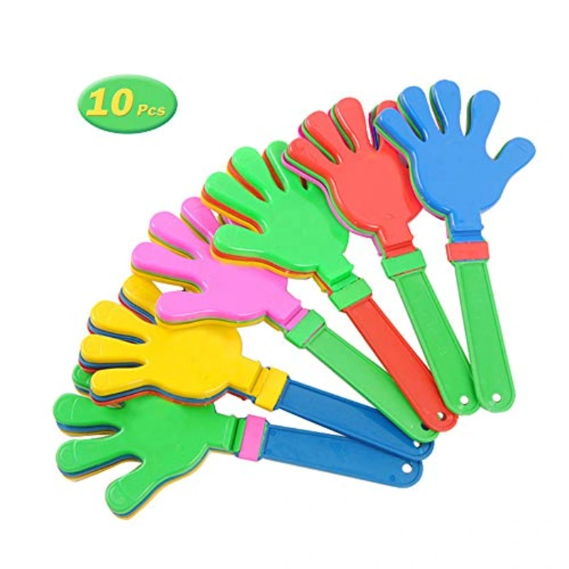 10 Pcs 11 Inch Hand Clappers Noisemaker Noise Maker Party Favors Colorful Large Noisemaker Plastic Clapper Noisemaker for Sporting Events Fiesta Birthday Game Rewards Cheers Supplies