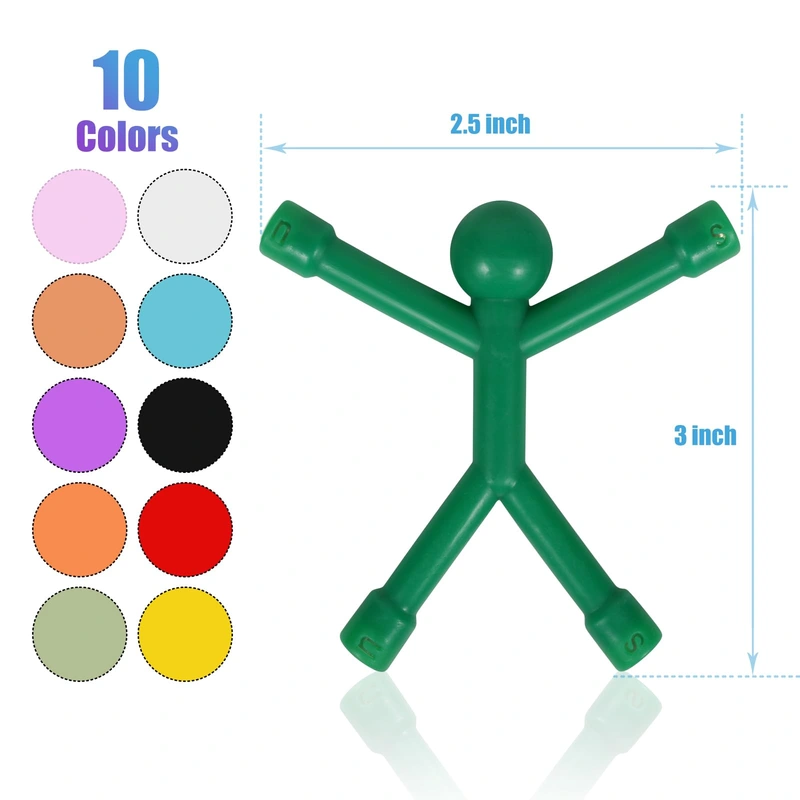 10 Pcs Magnets-Toys-Magnetic-Toys-Men-People, Colorful, Kids Travel Toys, for Refrigerator Magnets, Office, Whiteboard Decoration